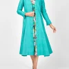 Favourbrook Savoy Coat Jade Katmandu Silk Tasar-Women Raceday | Mother Of The Bride