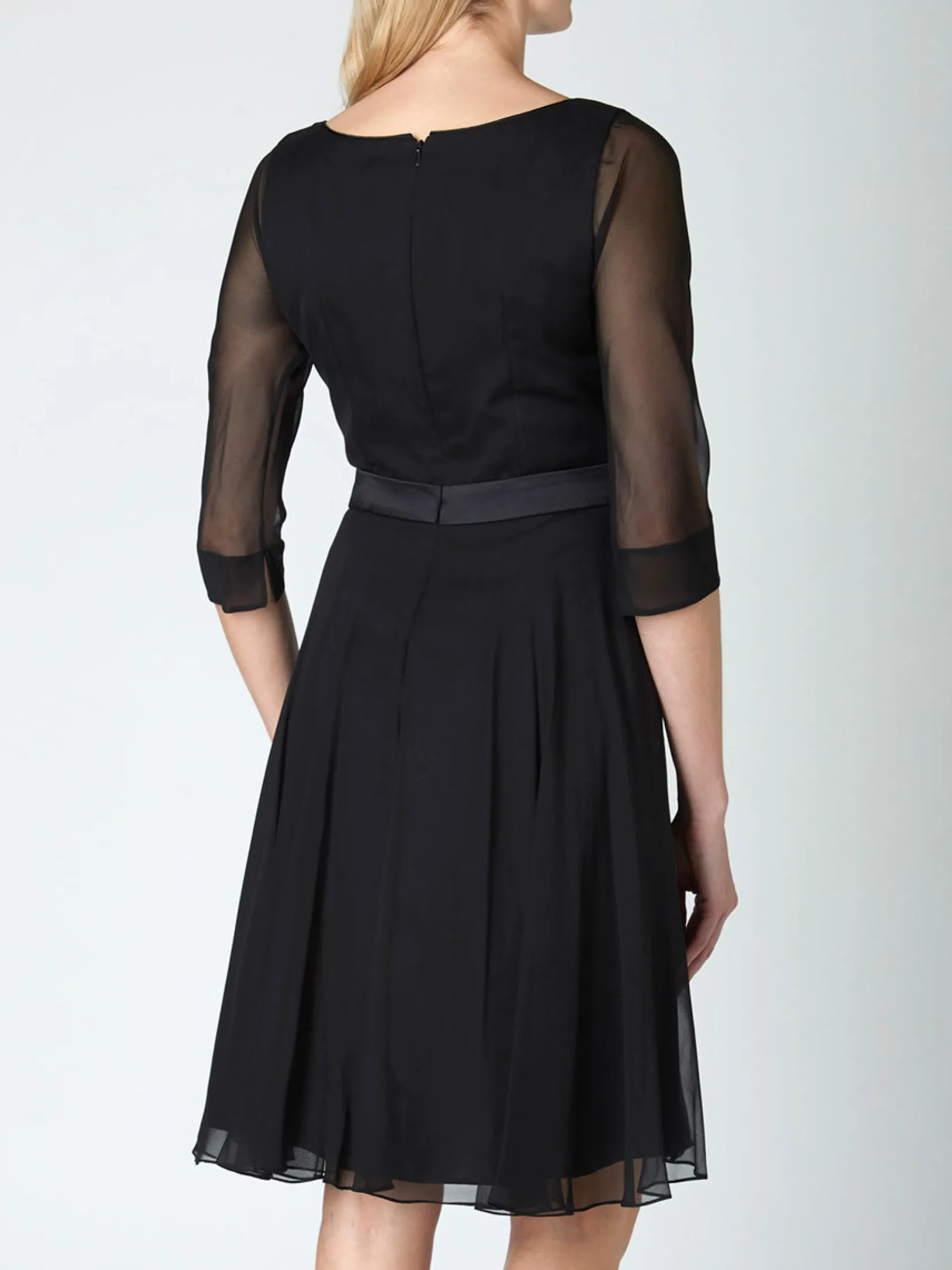 Favourbrook Serena Circle Dress Black Georgette Silk Georgette-Women Eveningwear | Eveningwear