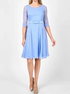 Favourbrook Serena Circle Dress Classic Cornflower Blue Silk Georgette-Women Mother Of The Bride | Dresses