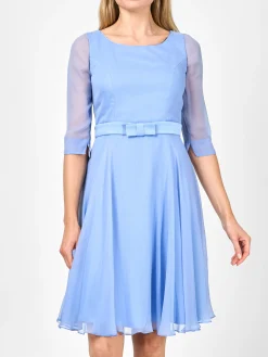 Favourbrook Serena Circle Dress Classic Cornflower Blue Silk Georgette-Women Mother Of The Bride | Dresses