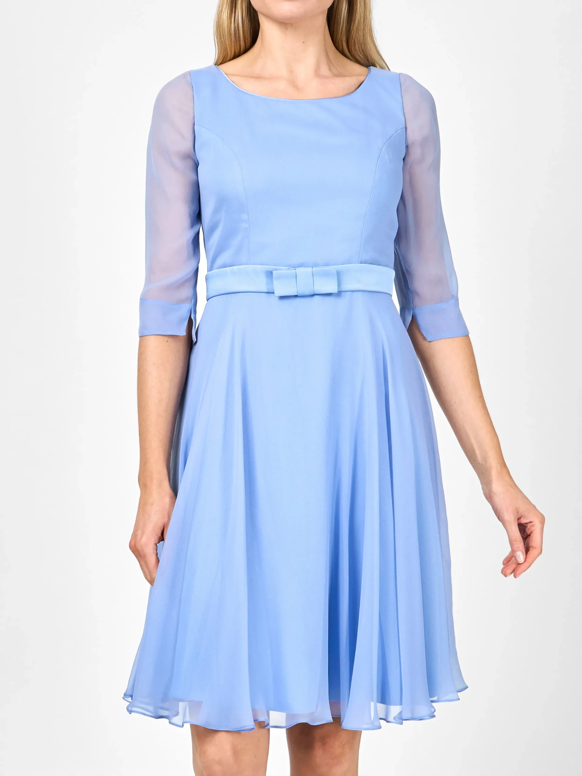 Favourbrook Serena Circle Dress Classic Cornflower Blue Silk Georgette-Women Mother Of The Bride | Dresses
