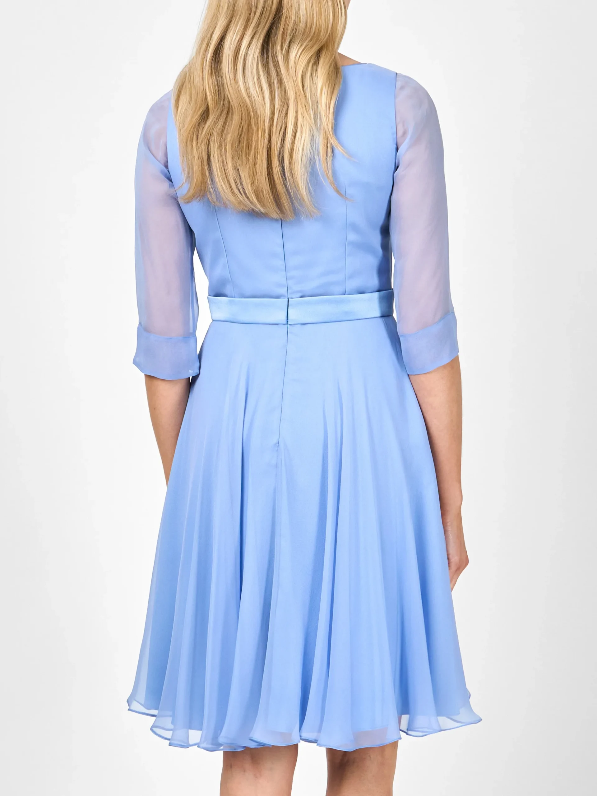 Favourbrook Serena Circle Dress Classic Cornflower Blue Silk Georgette-Women Mother Of The Bride | Dresses