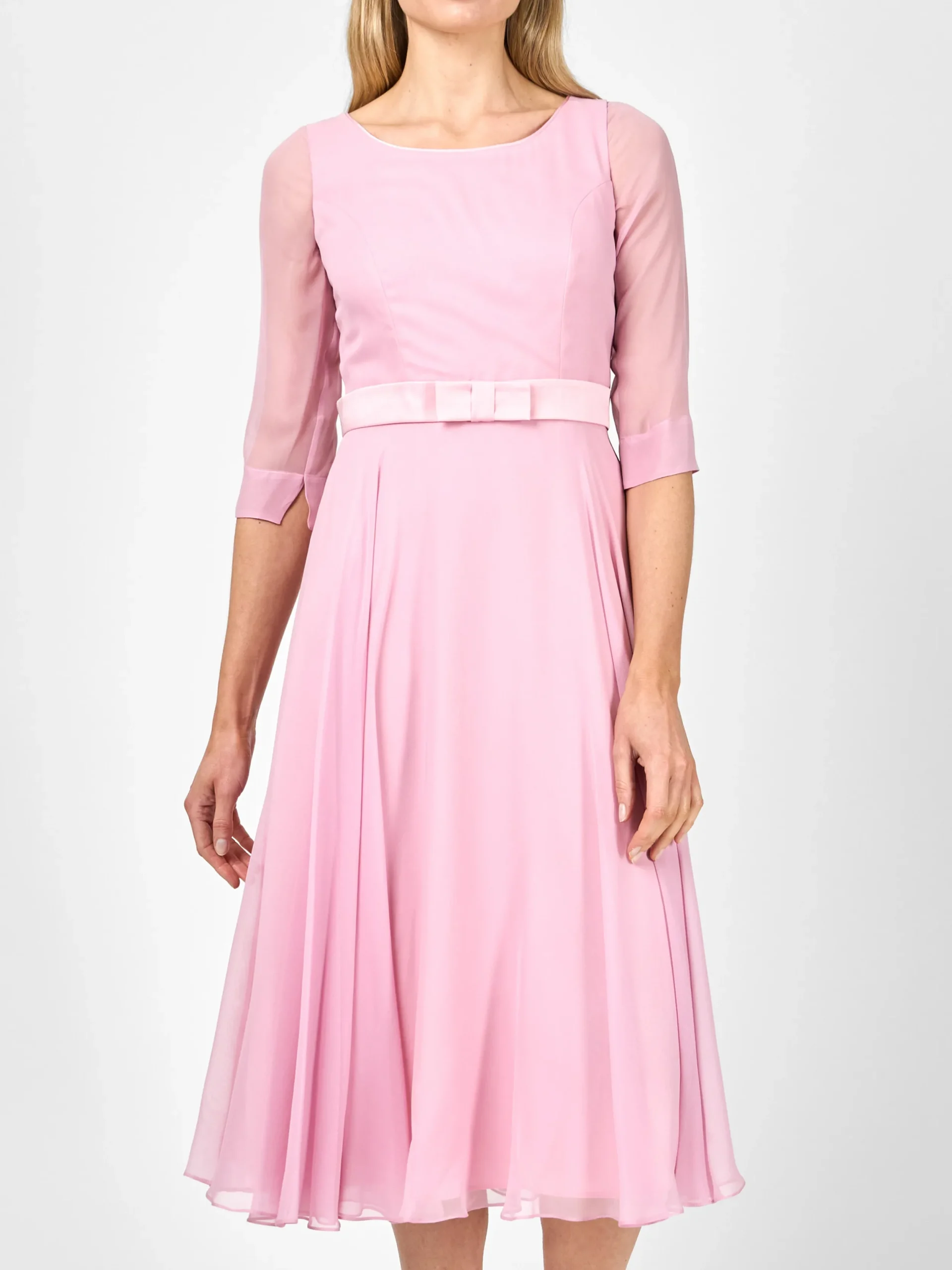 Favourbrook Serena Circle Dress Longer Rose Quartz Silk Georgette-Women Mother Of The Bride | Dresses
