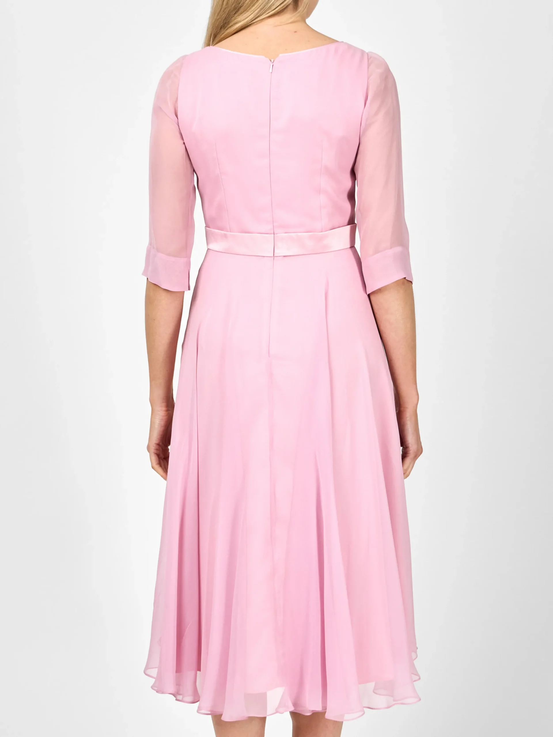 Favourbrook Serena Circle Dress Longer Rose Quartz Silk Georgette-Women Mother Of The Bride | Dresses