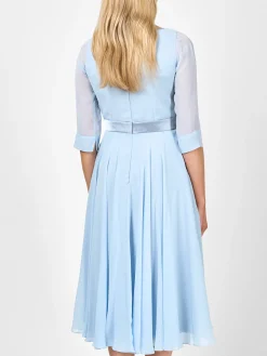 Favourbrook Serena Circle Dress Longer Pale Blue Silk Georgette-Women Mother Of The Bride | Dresses