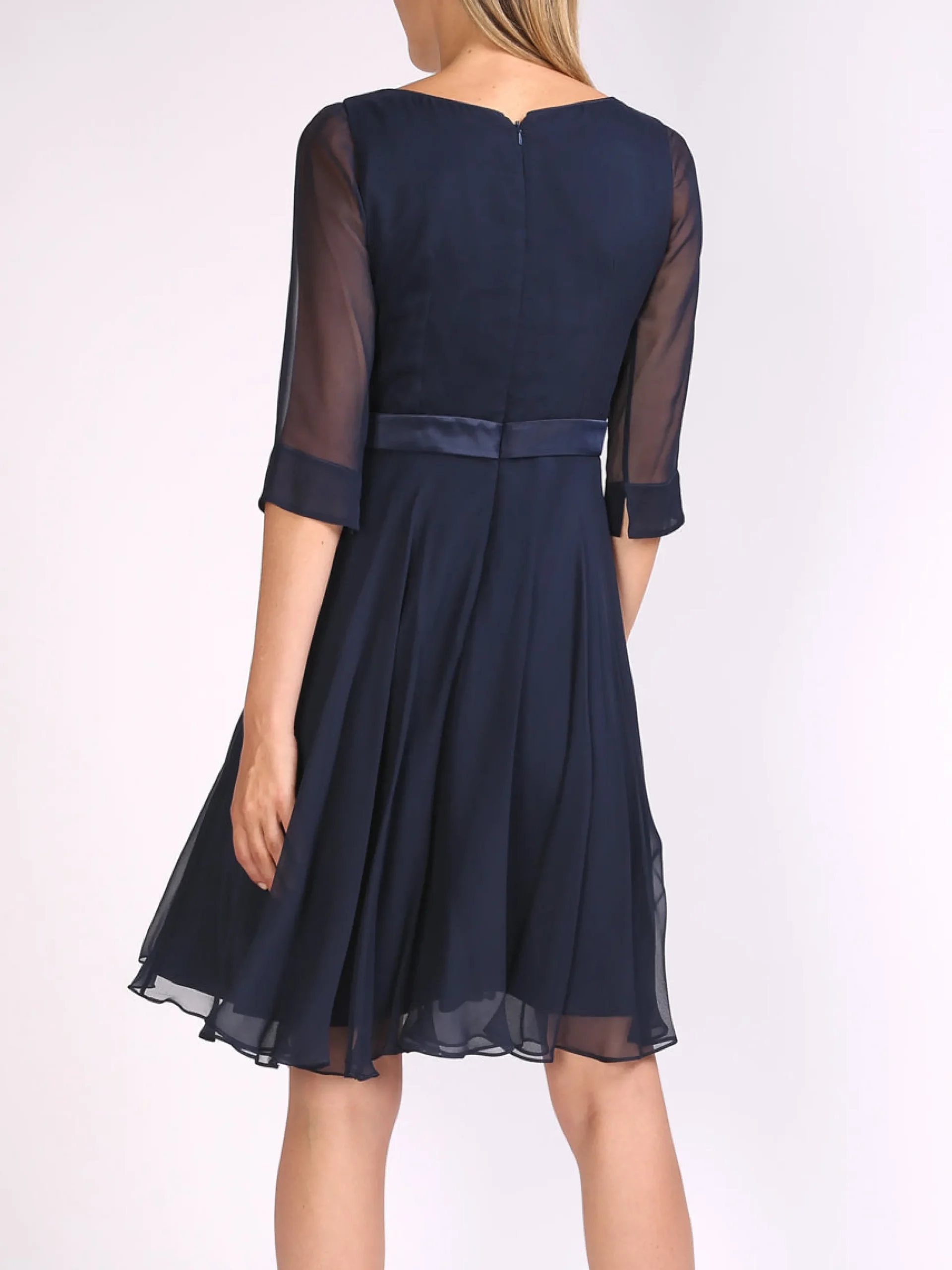 Favourbrook Serena Circle Dress Midnight Silk Georgette-Women Eveningwear | Eveningwear