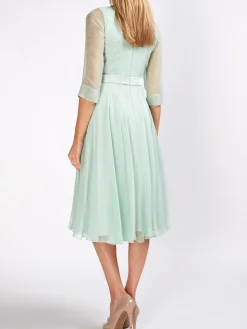 Favourbrook Serena Circle Dress Peppermint Plain Silk Georgette-Women Mother Of The Bride | Dresses
