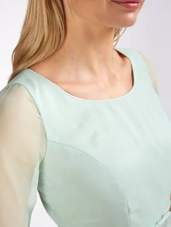 Favourbrook Serena Circle Dress Peppermint Plain Silk Georgette-Women Mother Of The Bride | Dresses