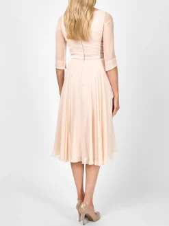 Favourbrook Serena Longer Circle Dress Blush Plain Georgette-Women Mother Of The Bride | Dresses