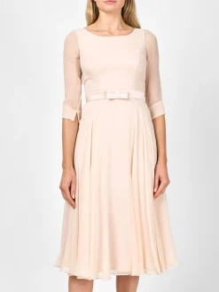 Favourbrook Serena Longer Circle Dress Blush Plain Georgette-Women Mother Of The Bride | Dresses