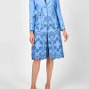 Favourbrook Shawl Collar Eton Coat Pale Blue Landsdowne Crease Resist Linen-Women Jackets & Coats