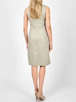 Favourbrook Shift Dress Stone Plain Linen-Women Dresses
