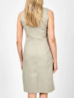Favourbrook Shift Dress Stone Plain Linen-Women Dresses