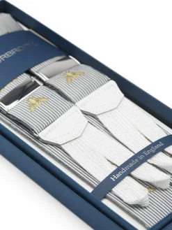 Favourbrook Silver Gold Bees Silk Braces- Braces