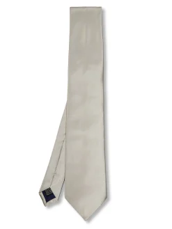 Favourbrook Silver Grey Duchesse Satin Silk Tie- Ties