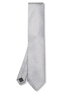 Favourbrook Silver Pickwick Silk Tie- Groomswear | Ties