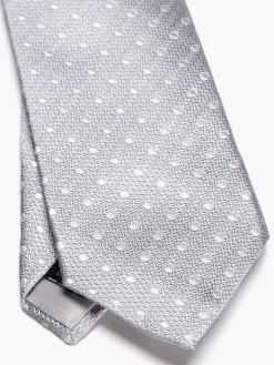Favourbrook Silver Pickwick Silk Tie- Groomswear | Ties