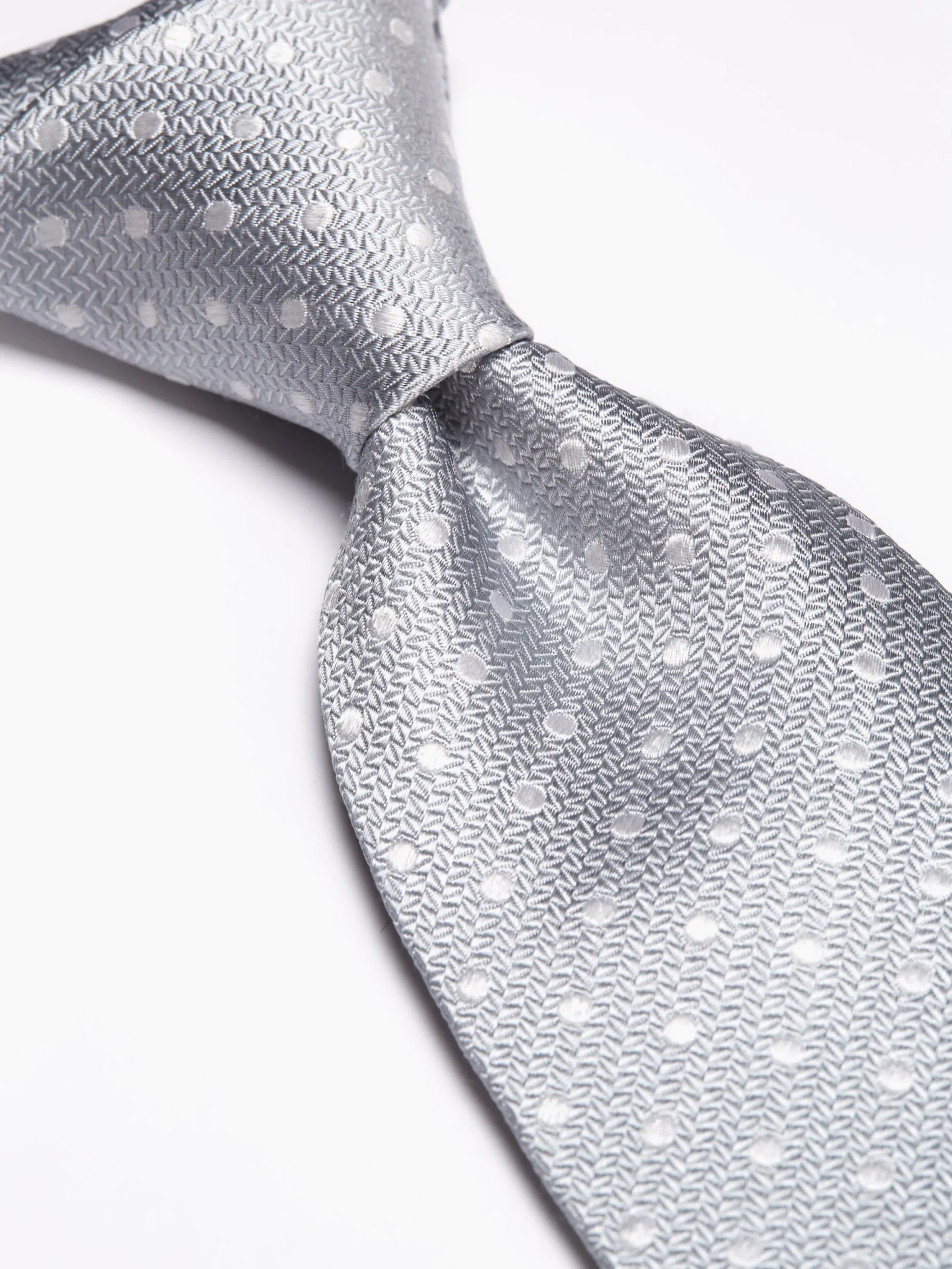 Favourbrook Silver Pickwick Silk Tie- Groomswear | Ties