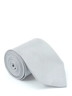 Favourbrook Silver Windsor Silk Tie- Ties