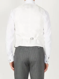 Favourbrook Sky Belvoir Cotton Single Breasted 6 Button Waistcoat- Groomswear | Waistcoats