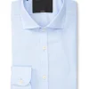 Favourbrook Sky Blue Bridford Linen Cutaway Collar Shirt- Shirts