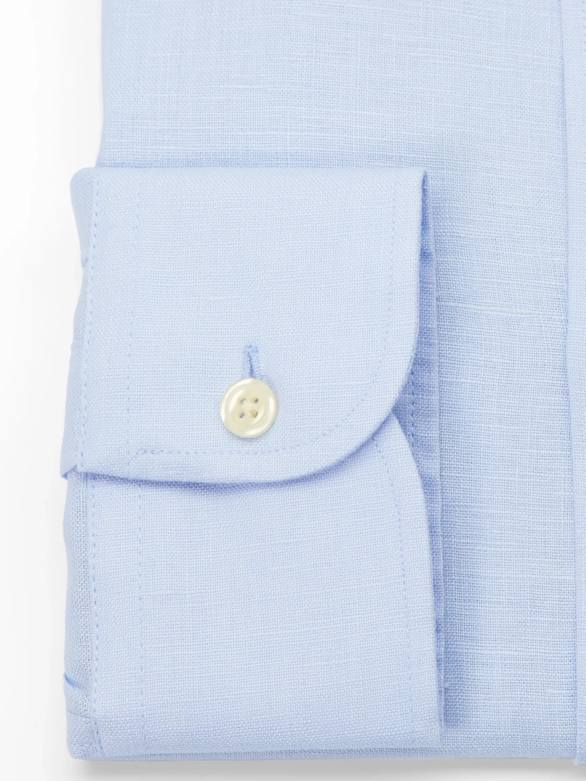 Favourbrook Sky Blue Bridford Linen Cutaway Collar Shirt- Shirts