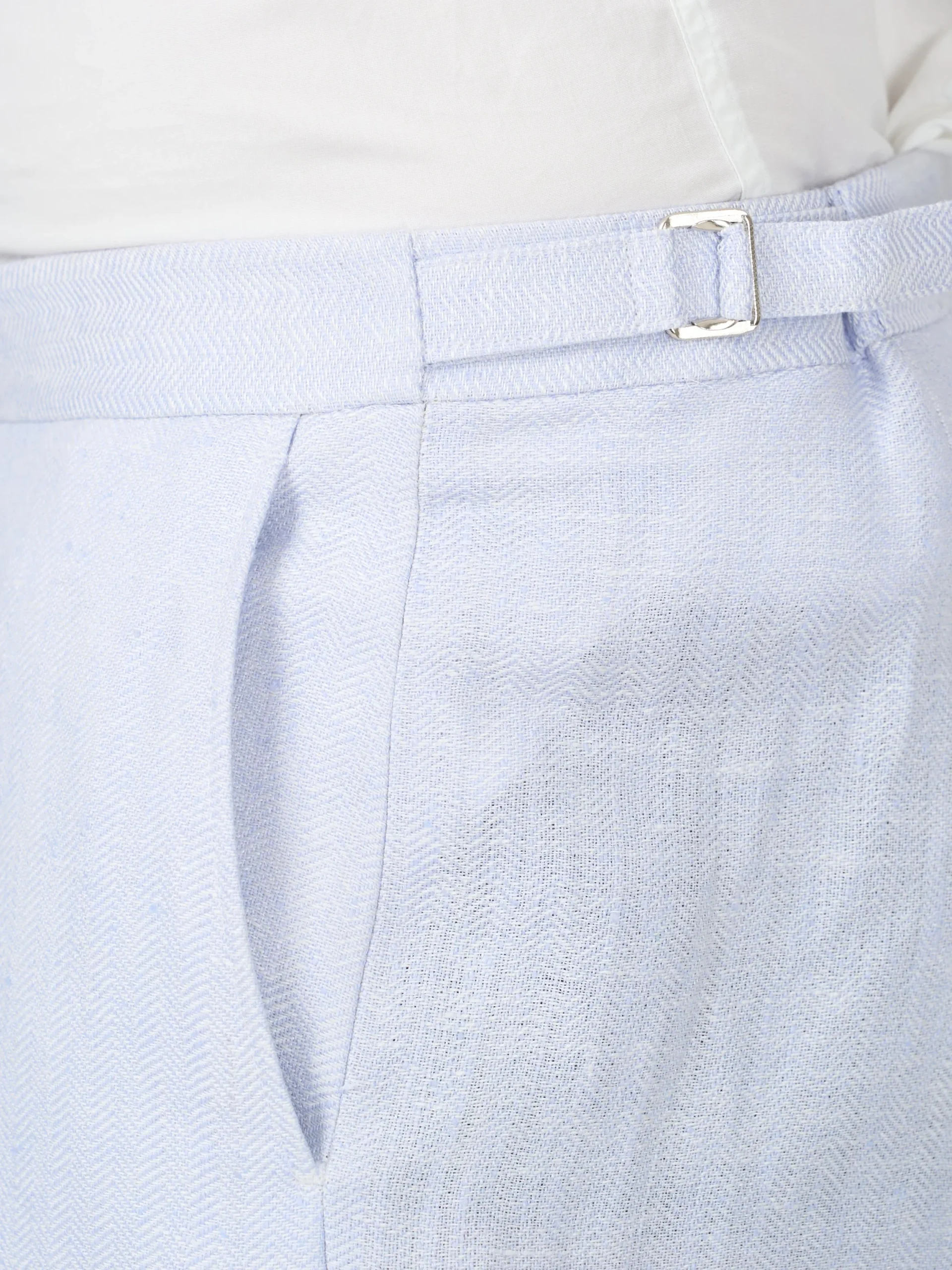 Favourbrook Sky Blue Randwick Linen Dress Trouser- Wedding Attire | Trousers