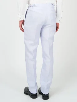 Favourbrook Sky Blue Randwick Linen Dress Trouser- Wedding Attire | Trousers