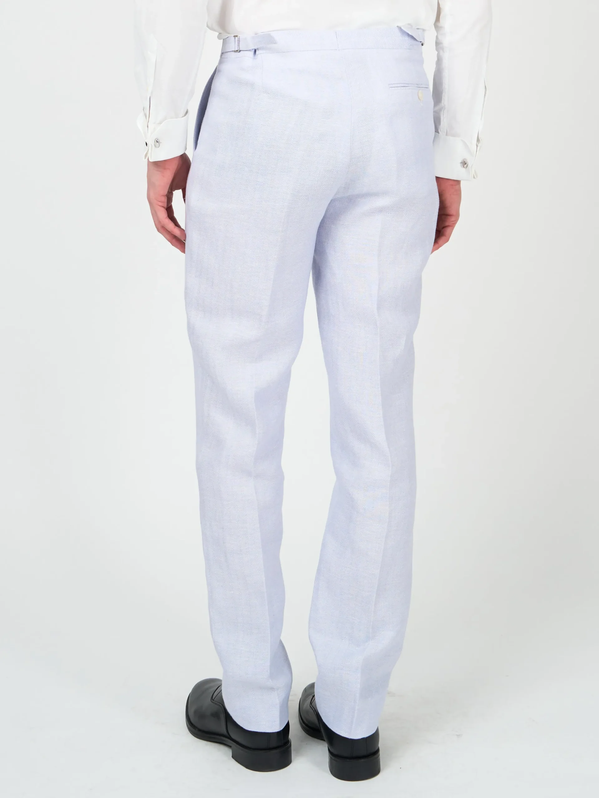Favourbrook Sky Blue Randwick Linen Dress Trouser- Wedding Attire | Trousers