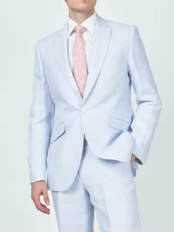 Favourbrook Sky Blue Randwick Linen Ebury Jacket- Wedding Attire | Suits