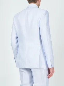 Favourbrook Sky Blue Randwick Linen Ebury Jacket- Wedding Attire | Suits