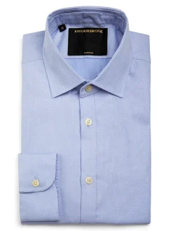 Favourbrook Sky Blue Sloane Cotton Bib Grandad Shirt- Shirts