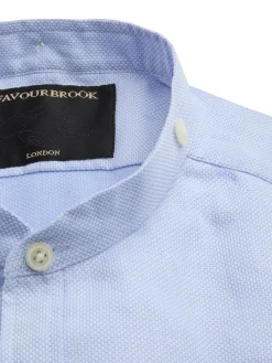 Favourbrook Sky Blue Sloane Cotton Bib Grandad Shirt- Shirts