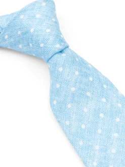 Favourbrook Sky Blue Spot Milford Tie- Ties