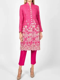 Favourbrook Soho Coat Peony Althorp Crease Resist Linen-Women Raceday | Jackets & Coats