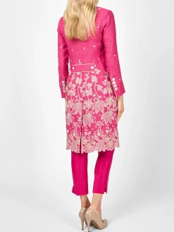 Favourbrook Soho Coat Peony Althorp Crease Resist Linen-Women Raceday | Jackets & Coats