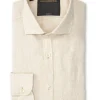 Favourbrook Stone Bridford Linen Cutaway Collar Shirt- Shirts
