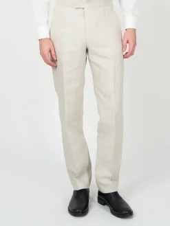 Favourbrook Stone Evering Linen Dress Trouser- Wedding Attire | Trousers