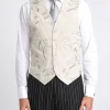 Favourbrook Stone Netherbury Single Breasted 6 Button Waistcoat- Waistcoats | Single Breasted Waistcoats