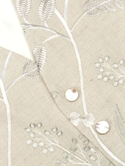 Favourbrook Stone Netherbury Single Breasted 6 Button Waistcoat- Waistcoats | Single Breasted Waistcoats