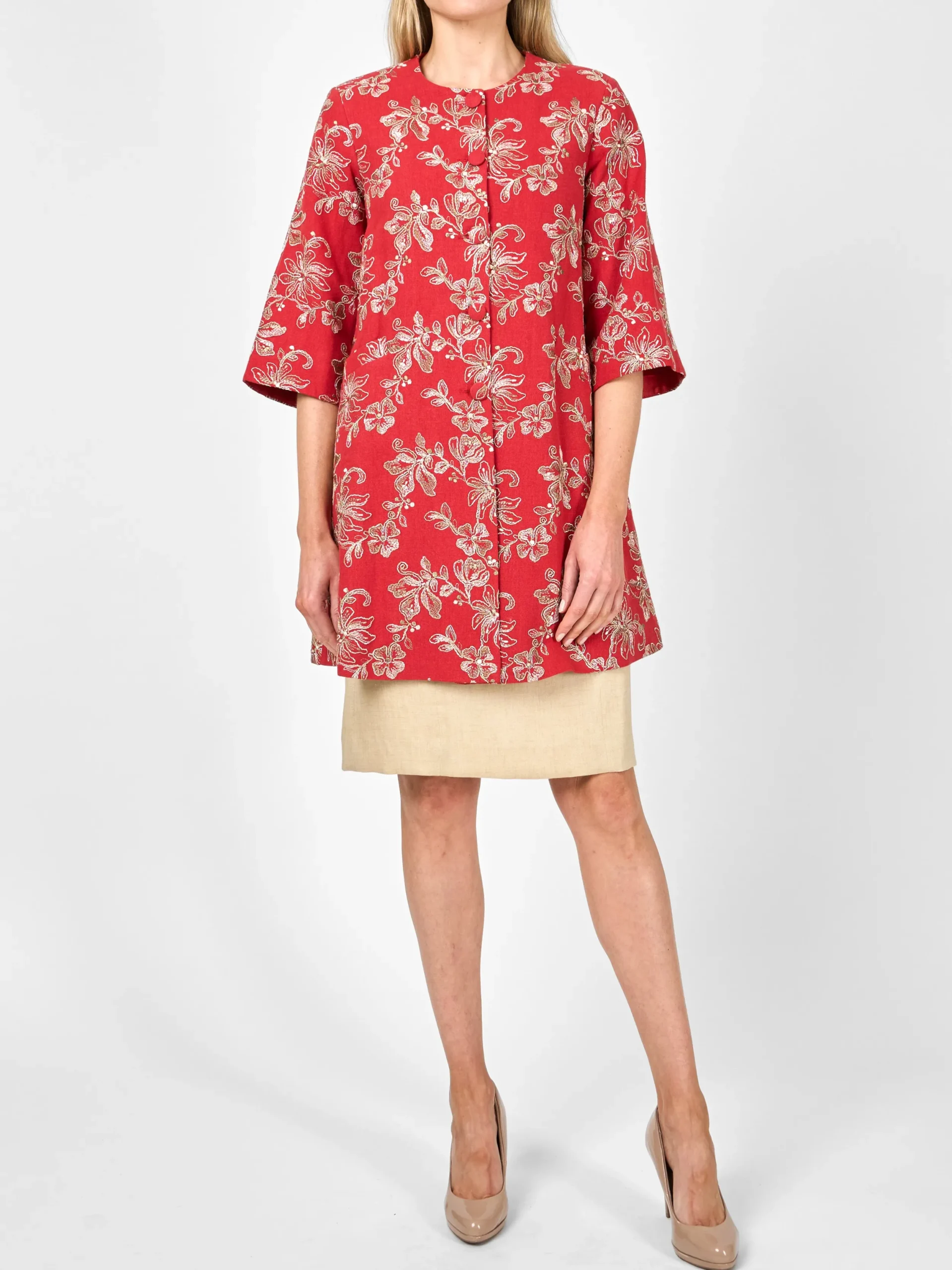 Favourbrook Swing Jacket Brick Red Lichfield Linen-Women Short Jackets | Jackets & Coats