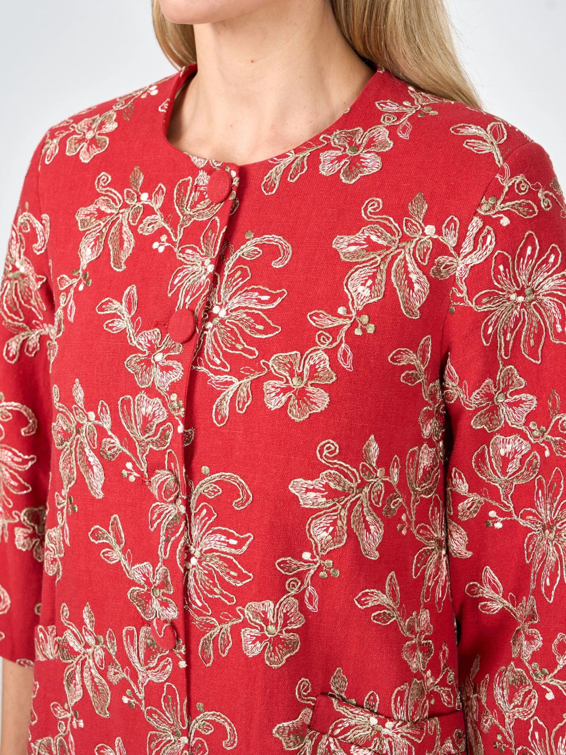 Favourbrook Swing Jacket Brick Red Lichfield Linen-Women Short Jackets | Jackets & Coats