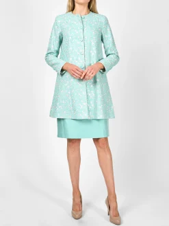 Favourbrook Swing Jacket Long Sleeve Aqua Lagoon Finborough linen-Women Mother Of The Bride | Jackets & Coats