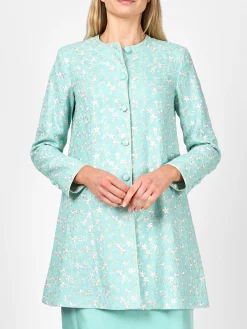 Favourbrook Swing Jacket Long Sleeve Aqua Lagoon Finborough linen-Women Mother Of The Bride | Jackets & Coats