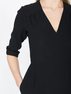 Favourbrook Tailored Jumpsuit Black Plain Crepe-Women Eveningwear | Eveningwear