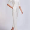 Favourbrook Tailored Jumpsuit Ivory Silk Tasar-Women Raceday | Trousers & Jumpsuits