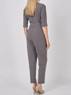 Favourbrook Tailored Jumpsuit Mink Plain Crepe-Women Trousers & Jumpsuits | Trousers