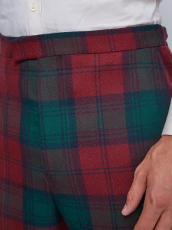Favourbrook Tartan Lindsey High Waisted Flat Front Trousers- Trousers
