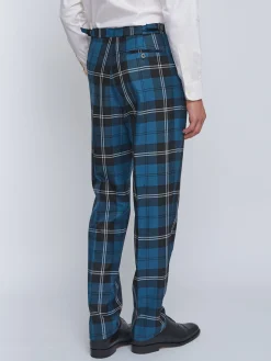 Favourbrook Tartan Ramsey High Waisted Flat Front Trousers- Trousers