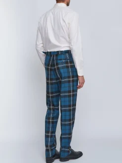 Favourbrook Tartan Ramsey High Waisted Flat Front Trousers- Trousers